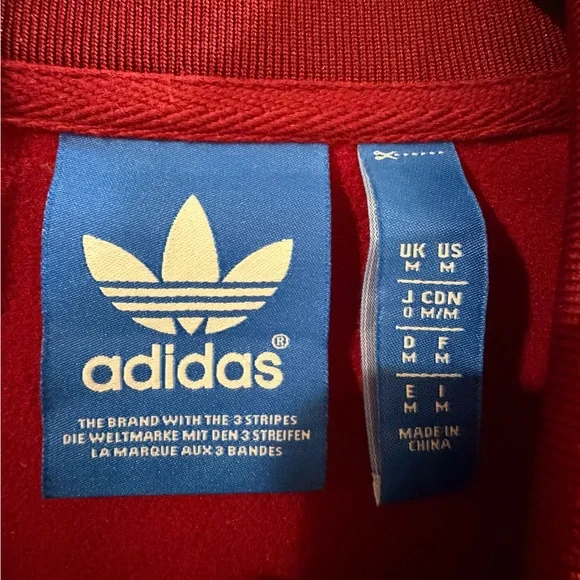 adidas Women's Red Sweater with Bear Print - Picture 5 of 7